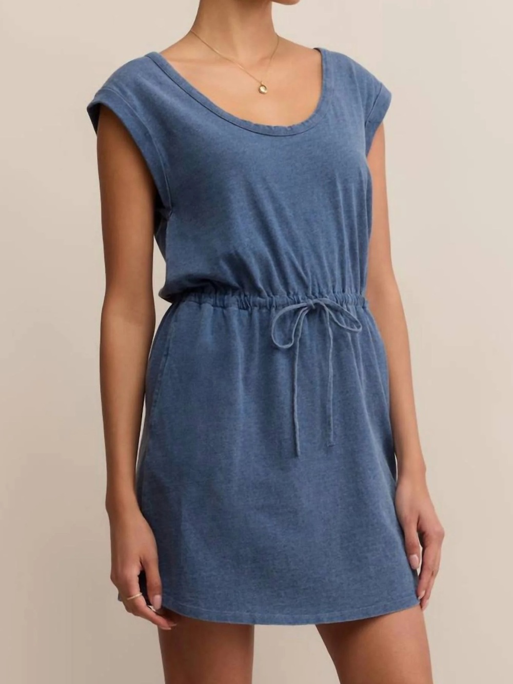 Z Supply Dayshift Mini dress blue size large